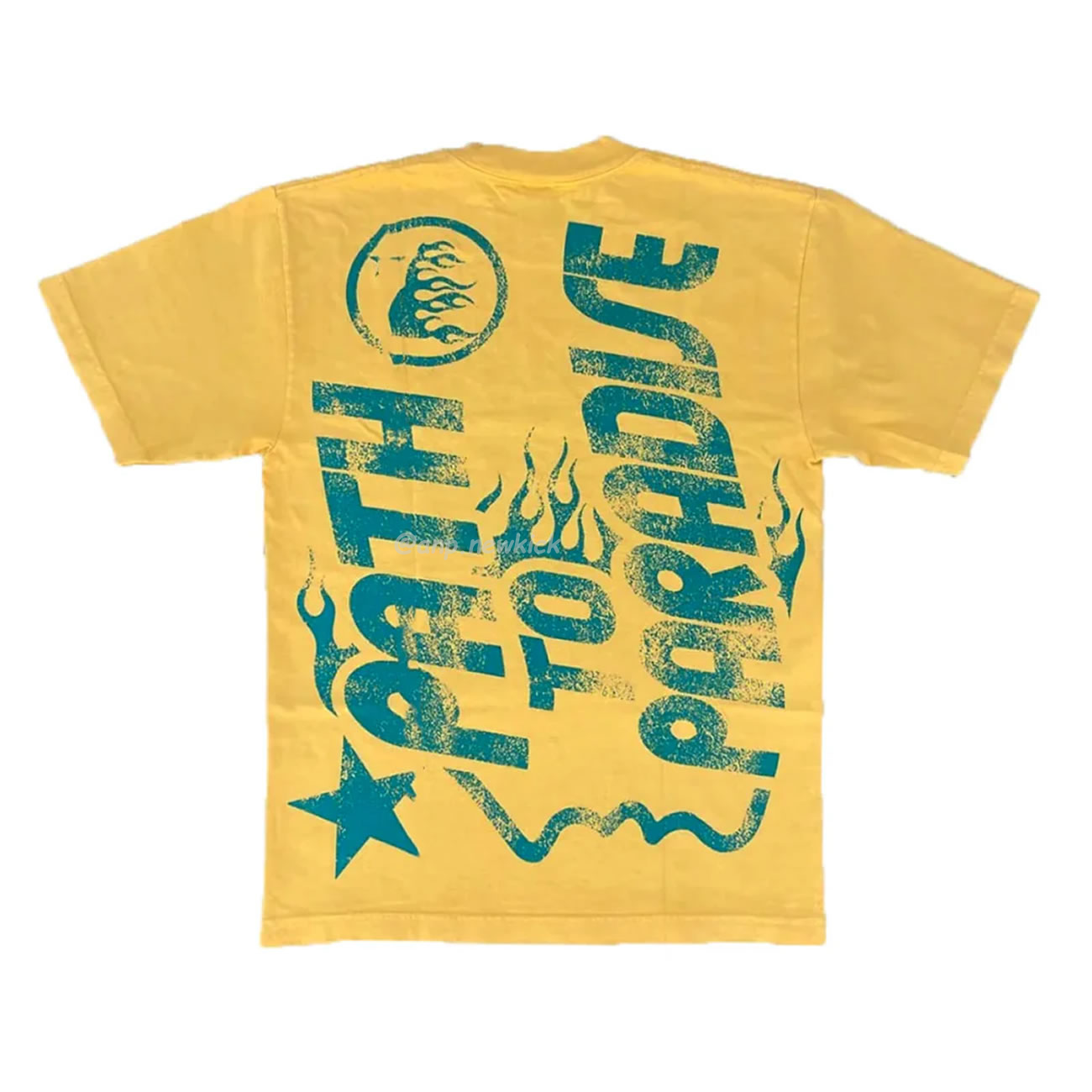 Hellstar Jesus Emblem Yellow T Shirt (3) - newkick.cc